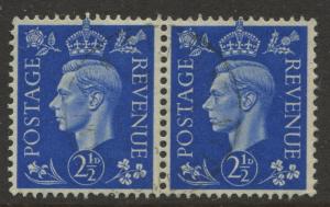 Great Britain - Scott 239 -KGVI Definitive -1937 -FU -Horiz.Pair of 2.1/2p Stamp