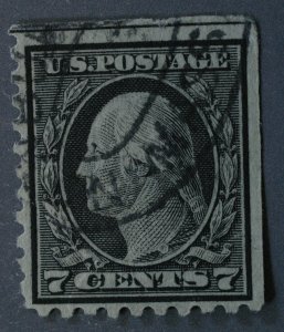 United States #469 Used FN Perf 10 GUIDELINE Straight Edge Good Gray Black Creas