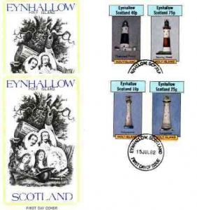 Eynhallow 1982 Light-Houses imperf set of 4 values (10p t...