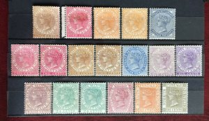 MALAYA 1882-91 STRAITS SETTLEMENTS QV wmk CA 18V Mint SG#50-53/63-71 M3251