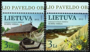 Lithuania #976-977  MNH - UNESCO World Heritage Site (2012)