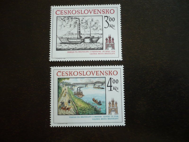 Stamps - Czechoslovakia - Scott# 2422-2423 - Mint Never Hinged Set of 2 Stamps