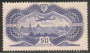 FRANCE #C15 Mint LH - 1936 50fr Plane Over Paris