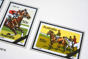 COLOR PRINTED AUSTRALIA 1976-1990 STAMP ALBUM PAGES (63 illustrated pages)