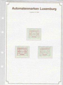LUXEMBOURG A.T.M. AUTOMATIC VENDING MACHINE STAMPS LABELS & ILLUSTRATION R 1568
