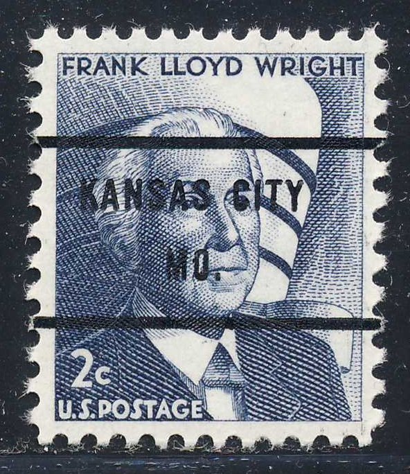 Kansas City MO, 1280-71 Bureau Precancel, 2¢ Wright