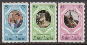 St Lucia 543-545 Royal Wedding MNH VF