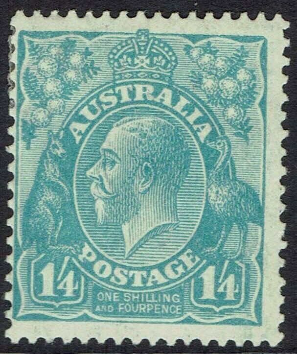 AUSTRALIA 1926 KGV 1/4 SMALL MULTI WMK PERF 13.5 X 12.5  