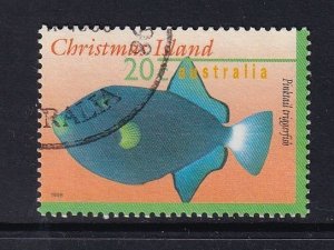 Christmas Island  #381  used  1996  fish  20c