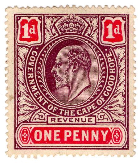 (I.B) Cape of Good Hope Revenue : Stamp Duty 1d (no watermark)