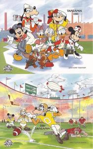 Tanzania - 1988 Disney Characters - Set of 2 Souvenir Sheets #432-3