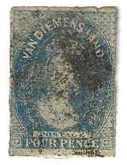 Tasmania 13,  used, 1857, (A149a)