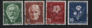 SWITZERLAND   B150-B153  USED SET
