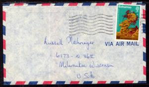 Bahamas to Milwaukee,WI Airmail Cover