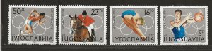 YUGOSLAVIA  SC# 1680-83   FVF/MNH