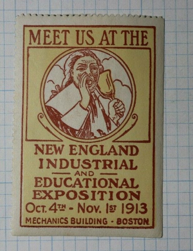 New England Industrial & Educational Expo 1913 Industry Poster Stamp Ads