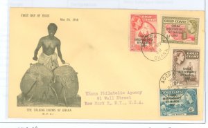 Ghana 8/25-27 1958 Royalty/QE II, registered FDC Accra-NY.