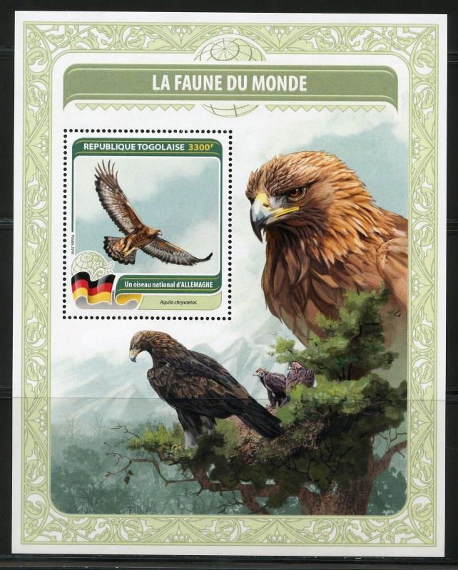 TOGO 2016  FAUNA OF THE WORLD  GERMANYS OFFICIAL  BIRD  S/S  MINT NH
