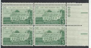 UNITED STATES SC#1108 PL#26019 UR FVF/MNH B/4 1958