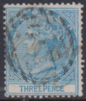 TOBAGO 1879 USED 3d BLUE SG2 CAT 