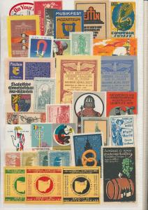 Germany Austria Usa Early Cinderella Poster Stamp Labels Unused (Appx 350)AC1079