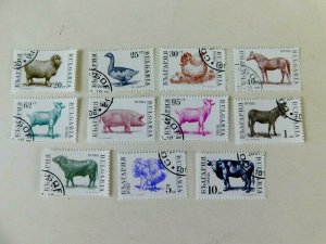 Bulgaria #3581-3591 Farm Animals Set, 1991, Used/Fine