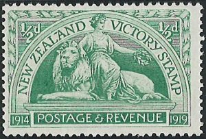 Scott: 165 New Zealand Victory Issue 1/2d, MNH