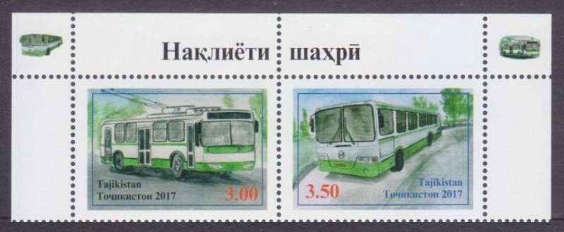 2017 Tajikistan  775-776Paar+Tab Cars - Buses 4,30 €