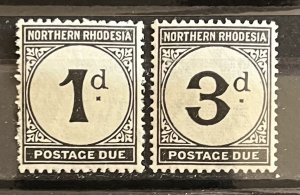 Northern Rhodesia #J1,J3 MNH- SCV=$6.00