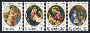 Malawi 490-493,MNH.Mi 73-476. Christmas 1986.Botticelli,Guido Reni,Carpo Dolci,