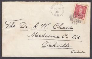 NEW BRUNSWICK SPLIT RING TOWN CANCEL COVER WHITE HEAD