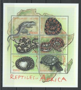 A1119 Sierra Leone Fauna Reptiles Of Africa 1Kb Mnh Stamps