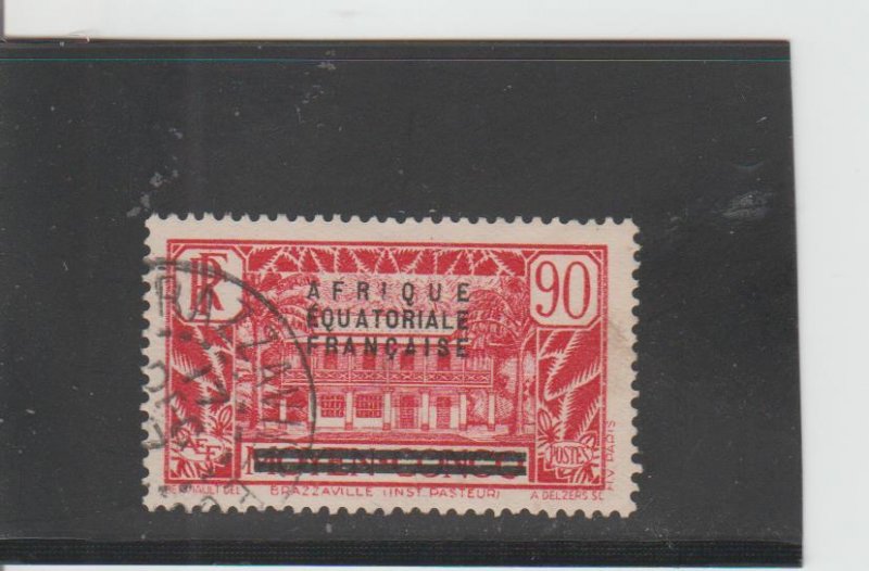 French Equatorial Africa  Scott#  22  Used  (1936 Overprinted)