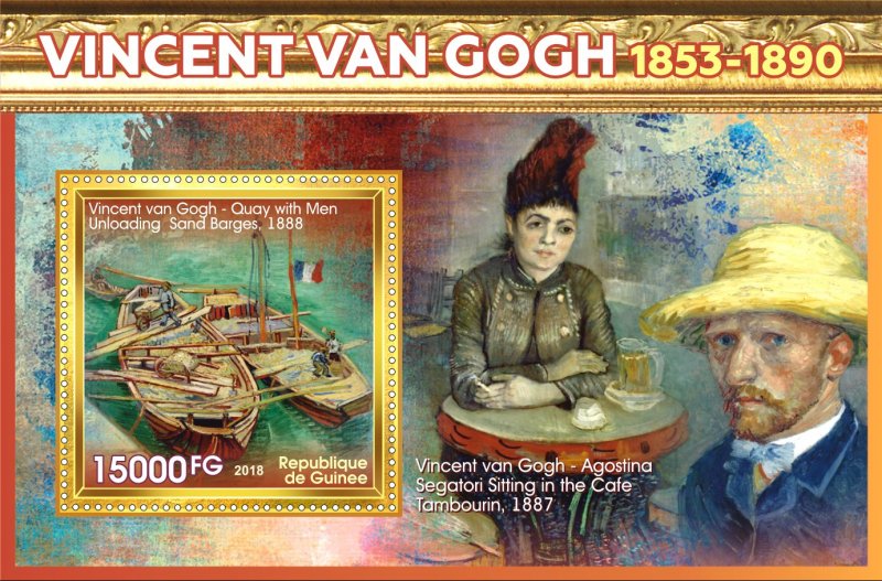 Stamps. Art, painting, Vincent Van Gogh 2021 8 sheets perforated ** MNH
