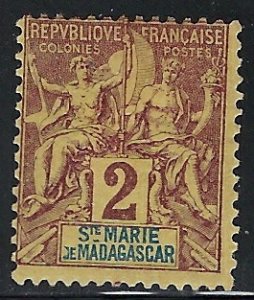 Ste Marie de Madagascar #2 MHR 1894 issue (fe9156)