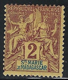 Ste Marie de Madagascar #2 MHR 1894 issue (fe9156)