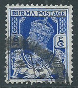 Burma, Sc #20, 6p Used