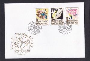 Liechtenstein   #1036-1038  FDC 1994  Christmas contemporary art