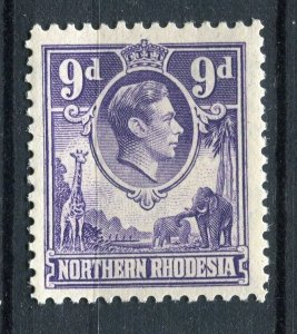 N.RHODESIA; 1938 early GVI pictorial issue Mint hinged Shade of 9d. value