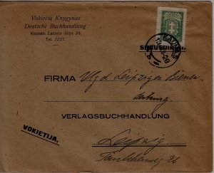 Lithuania used cover 13.12.28 Kaunas