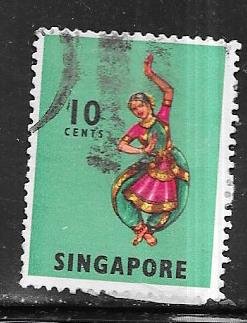 Singapore #88a 10c Dancer  (U) CV $7.00