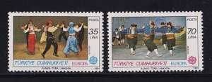 Turkey  #2178-2179  MNH 1981  Europa  folk dances
