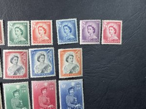 NEW ZEALAND # 288-301--MINT/HINGED----COMPLETE SET-----1953-57