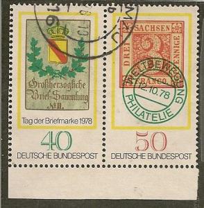 Germany Scott    1282a   Stamp Day   Used