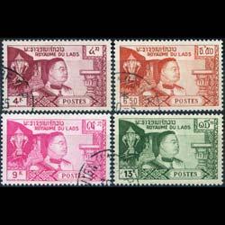 LAOS 1959 - Scott# 52-5 King S.Vong Set of 4 Used