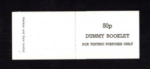 50p DUMMY TESTING BOOKLET CONTAINING 8 TESTING LABELS (BLACK COVER, 52mm SPACE) 