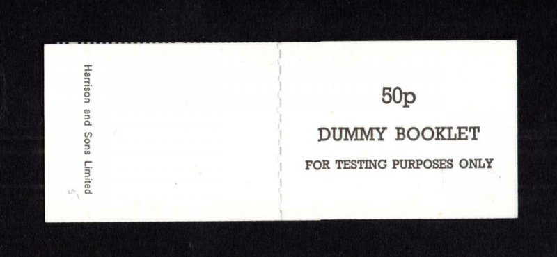 50p DUMMY TESTING BOOKLET CONTAINING 8 TESTING LABELS (BLACK COVER, 52mm SPACE) 