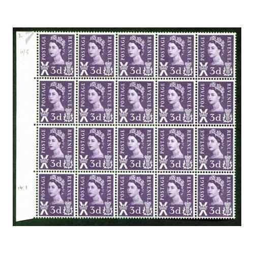 Scotland XS1 3d Cream Paper Block of 20 U/M