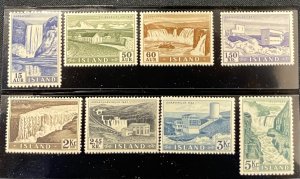 Iceland, 1956, SC 289-296, MNH, VF
