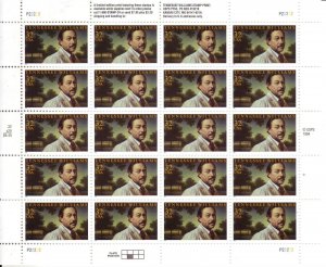 3002  Tennessee Williams, Writer   Mint 32 cent sheet of 20  FV $6.40